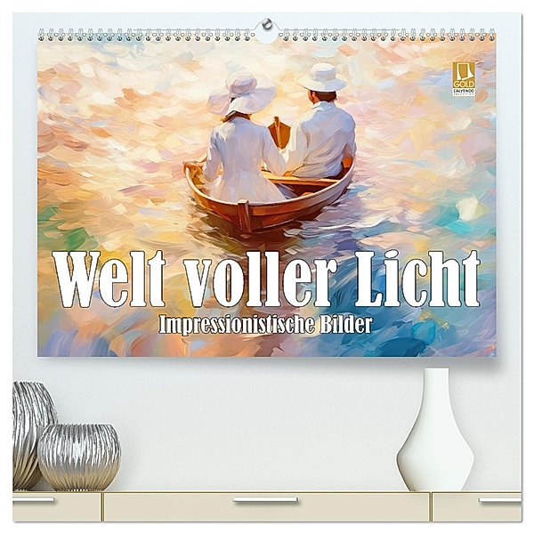 Welt voller Licht Impressionistische Bilder (hochwertiger Premium Wandkalender 2025 DIN A2 quer), Kunstdruck in Hochglanz, Calvendo, Liselotte Brunner-Klaus