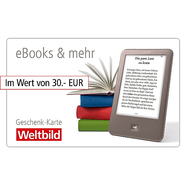 Weltbild Geschenkkarte eBooks & mehr (Wert: 30 Euro)