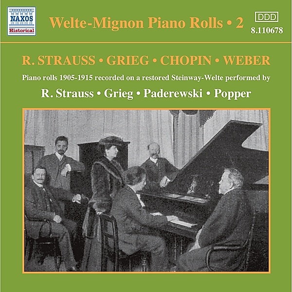 Welte-Mignon Piano Rolls Vol.2, Strauss, Grieg, Paderewski, Poppe