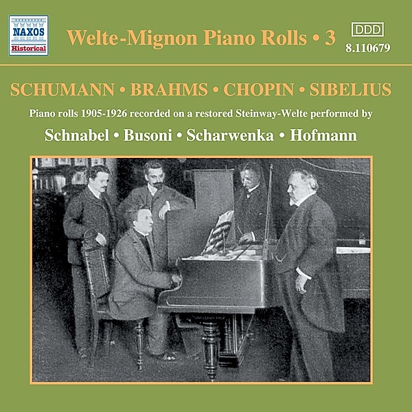 Welte-Mignon Piano Rolls Vol.3, Schnabel, Busoni, Scharwenka