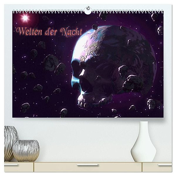 Welten der Nacht - Gothic und Dark Art (hochwertiger Premium Wandkalender 2024 DIN A2 quer), Kunstdruck in Hochglanz, Karsten Schröder