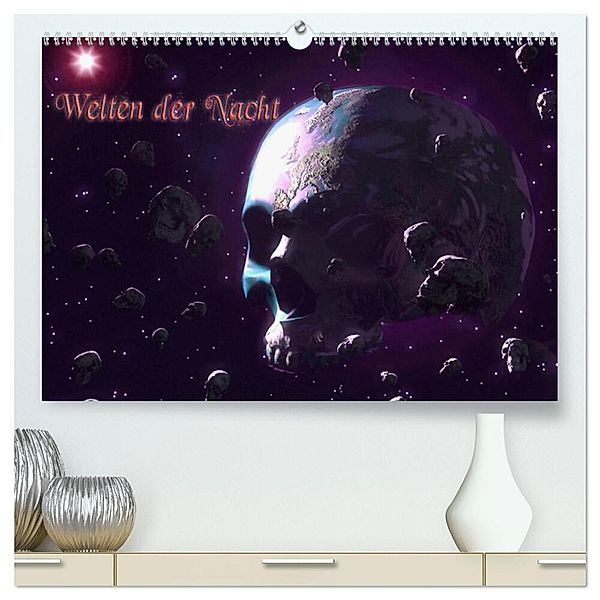 Welten der Nacht - Gothic und Dark Art (hochwertiger Premium Wandkalender 2025 DIN A2 quer), Kunstdruck in Hochglanz, Calvendo, Karsten Schröder