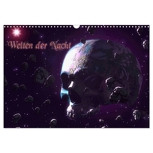 Welten der Nacht - Gothic und Dark Art (Wandkalender 2025 DIN A3 quer), CALVENDO Monatskalender, Calvendo, Karsten Schröder