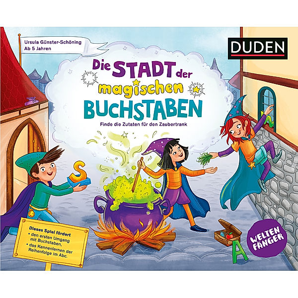 Duden / Bibliographisches Institut, Duden Weltenfänger: Die Stadt der magischen Buchstaben (Kinderspiel), Ursula Günster-Schöning