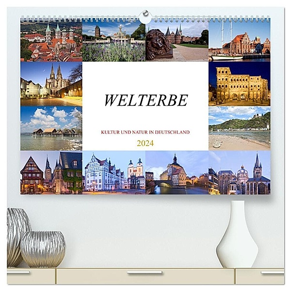 Welterbe - Kultur und Natur in Deutschland (hochwertiger Premium Wandkalender 2024 DIN A2 quer), Kunstdruck in Hochglanz, U boeTtchEr