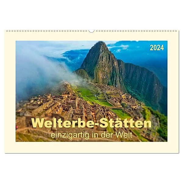 Welterbe-Stätten - einzigartig in der Welt (Wandkalender 2024 DIN A2 quer), CALVENDO Monatskalender, Peter Roder