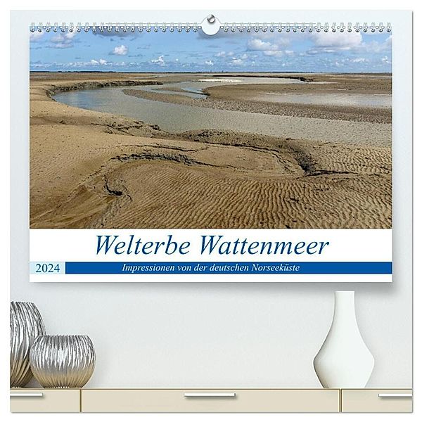 Welterbe Wattenmeer (hochwertiger Premium Wandkalender 2024 DIN A2 quer), Kunstdruck in Hochglanz, Andreas Klesse
