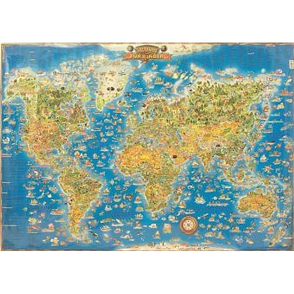 Weltkarte für Kinder, Planokarte