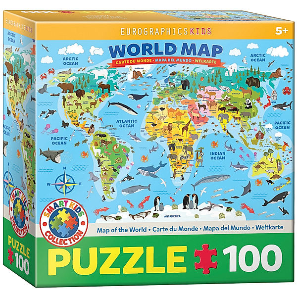 Eurographics Weltkarte illustriert (Puzzle)