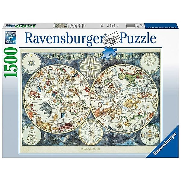 Ravensburger Verlag Weltkarte mit fantastischen Tierwesen (Puzzle)