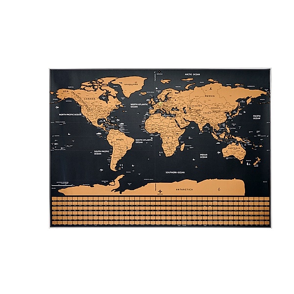 Weltkarte Scratch die Welt
