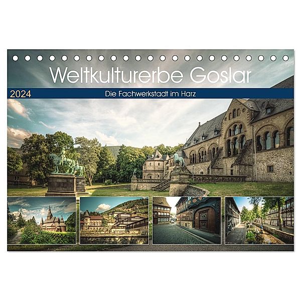 Weltkulturerbe Goslar (Tischkalender 2024 DIN A5 quer), CALVENDO Monatskalender, Steffen Gierok / Magic Artist Design