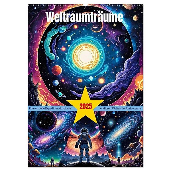 Weltraumträume (Wandkalender 2025 DIN A2 hoch), CALVENDO Monatskalender, Calvendo, Steffani Lehmann