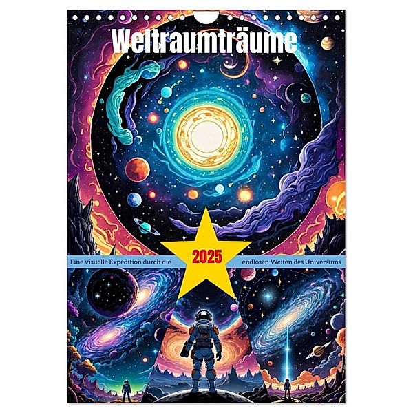 Weltraumträume (Wandkalender 2025 DIN A4 hoch), CALVENDO Monatskalender, Calvendo, Steffani Lehmann