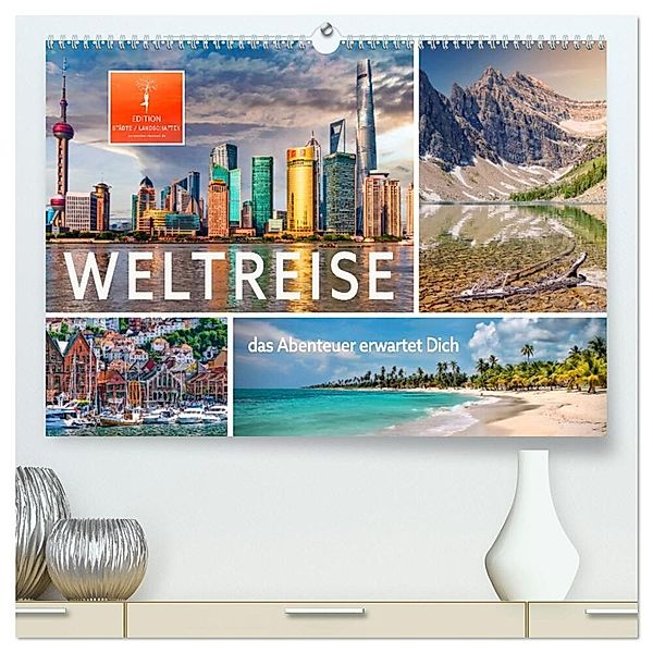 Weltreise - das Abenteuer erwartet Dich (hochwertiger Premium Wandkalender 2024 DIN A2 quer), Kunstdruck in Hochglanz, Peter Roder