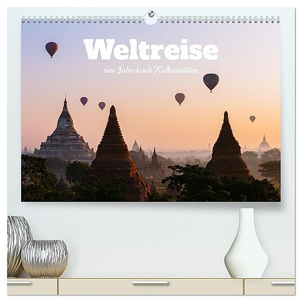 Weltreise - eine Jahr durch Kulturstätten (hochwertiger Premium Wandkalender 2025 DIN A2 quer), Kunstdruck in Hochglanz, Calvendo, Matteo Colombo
