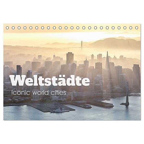 Weltstädte - Iconic world cities (Tischkalender 2024 DIN A5 quer), CALVENDO Monatskalender, Matteo Colombo