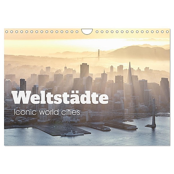 Weltstädte - Iconic world cities (Wandkalender 2024 DIN A4 quer), CALVENDO Monatskalender, Matteo Colombo
