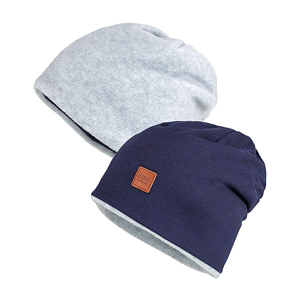 maximo Wende-Beanie SHORTY in navy meliert/matall meliert