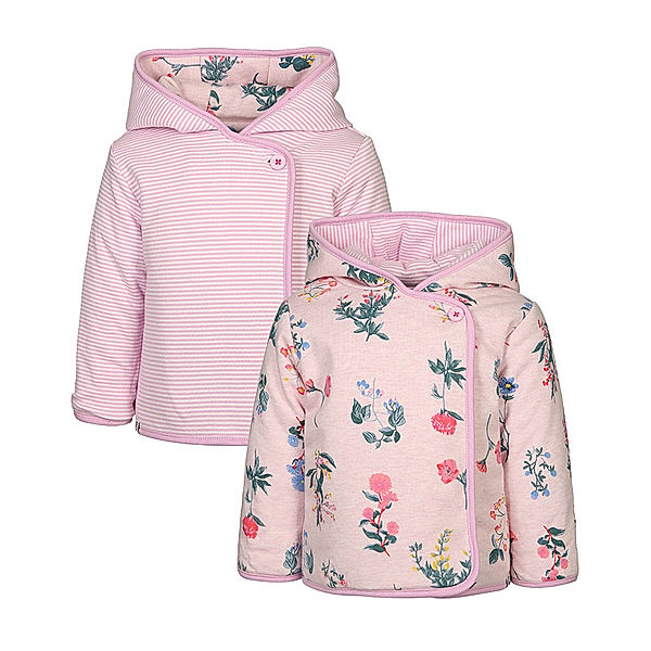 Tom Joule® Wende-Kapuzenjacke FLOWERS in rosa