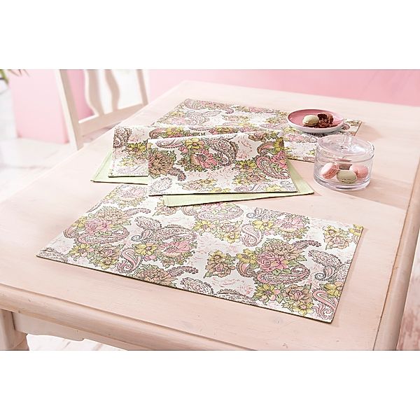 Wende-Tischsets Paisley, 4er-Set