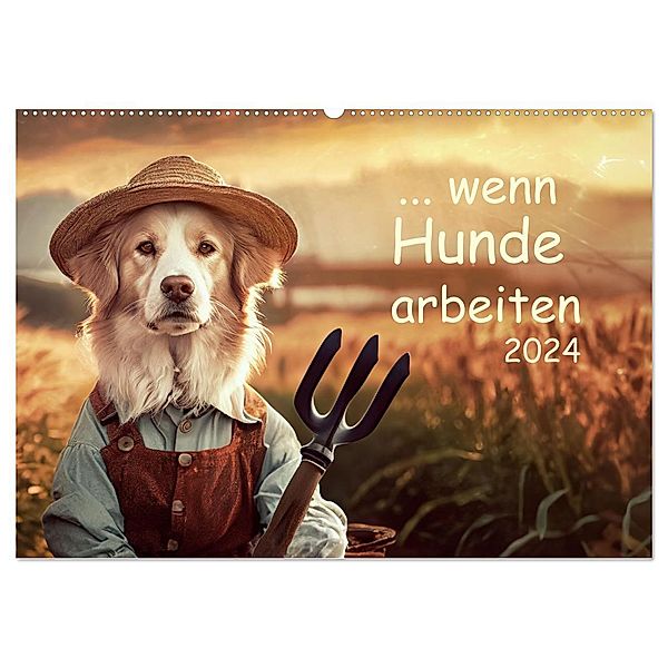 Wenn Hunde arbeiten (Wandkalender 2025 DIN A2 quer), CALVENDO Monatskalender, Calvendo, Christiane calmbacher