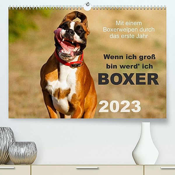 Wenn ich groß bin werd' ich Boxer (Premium, hochwertiger DIN A2 Wandkalender 2023, Kunstdruck in Hochglanz), Kerstin Mielke