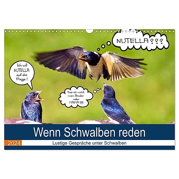 Wenn Schwalben reden (Wandkalender 2024 DIN A3 quer), CALVENDO Monatskalender, Uwe P. Frischmuth