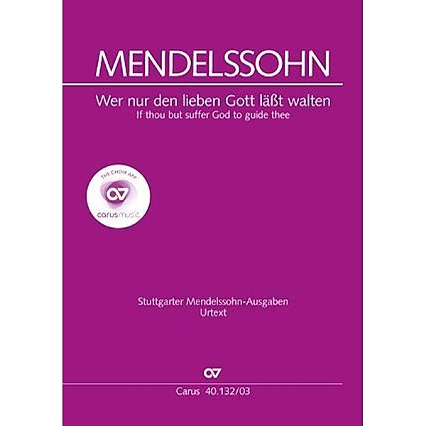 Wer nur den lieben Gott lässt walten, Choralkantate, Klavierauszug, Felix Mendelssohn Bartholdy