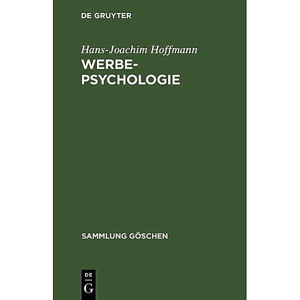 Werbepsychologie / Sammlung Göschen Bd.5009, Hans-Joachim Hoffmann