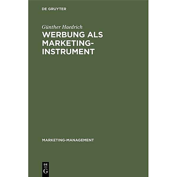 Werbung als Marketinginstrument, Günther Haedrich