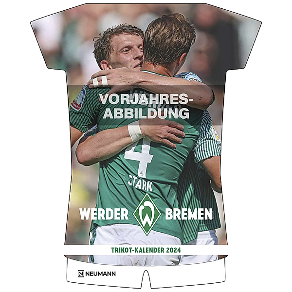 Werder Bremen 2025 - Trikotkalender - Fan-Kalender - Fußball-Kalender - 34,1x42 - Sport