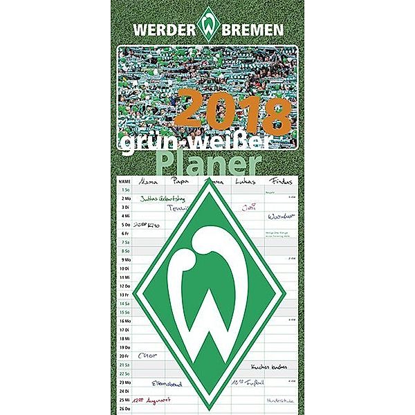 Werder Bremen - grün-weisser Planer 2018