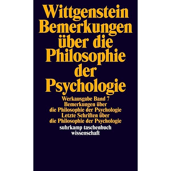 Werkausgabe.Bd.7, Ludwig Wittgenstein