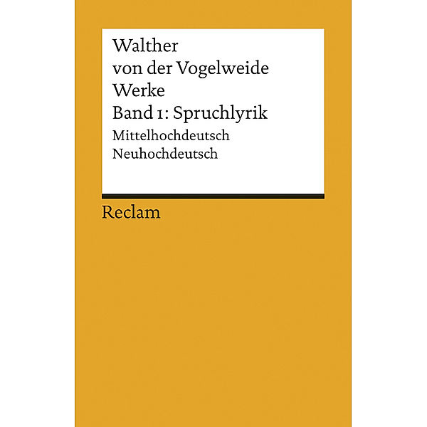 Werke, Gesamtausgabe.Bd.1, Walther von der Vogelweide