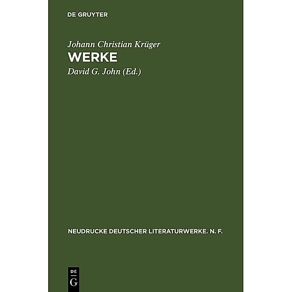 Werke / Neudrucke deutscher Literaturwerke. N. F. Bd.37, Johann Christian Krüger