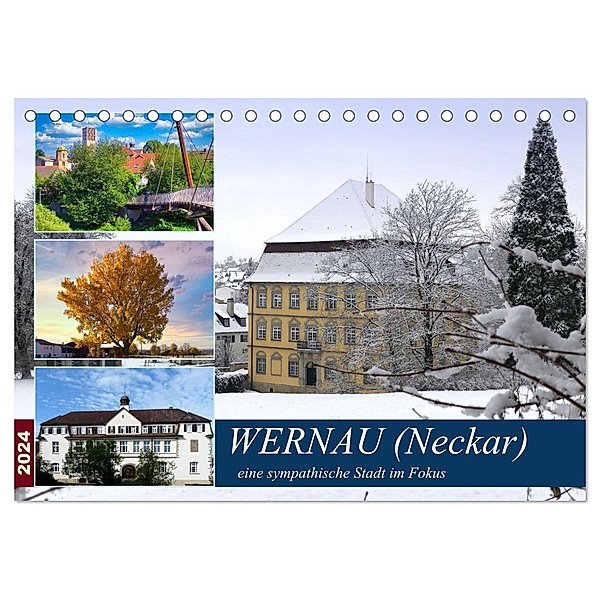 Wernau (Neckar), eine sympathische Stadt im Fokus (Tischkalender 2024 DIN A5 quer), CALVENDO Monatskalender, Klaus-Peter Huschka