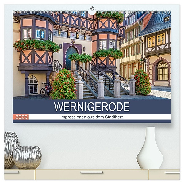 WERNIGERODE Impressionen aus dem Stadtherz (hochwertiger Premium Wandkalender 2025 DIN A2 quer), Kunstdruck in Hochglanz, Calvendo, Melanie Viola