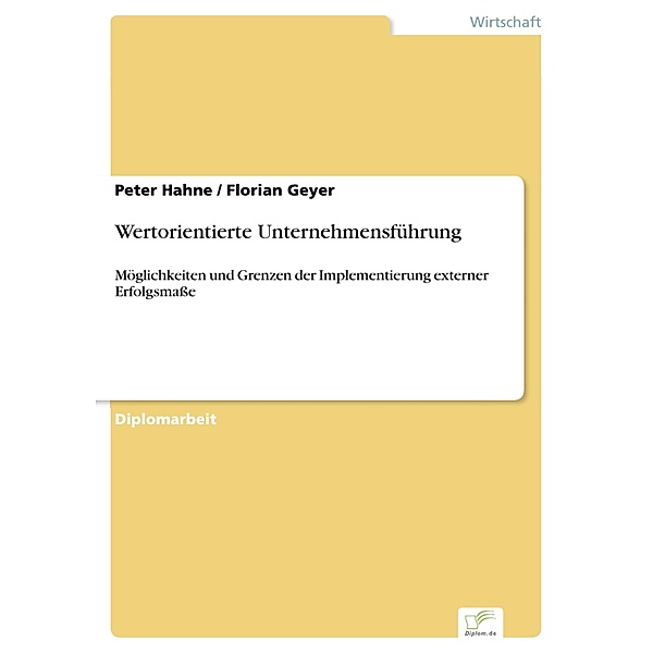 Wertorientierte Unternehmensführung, Peter Hahne, Florian Geyer
