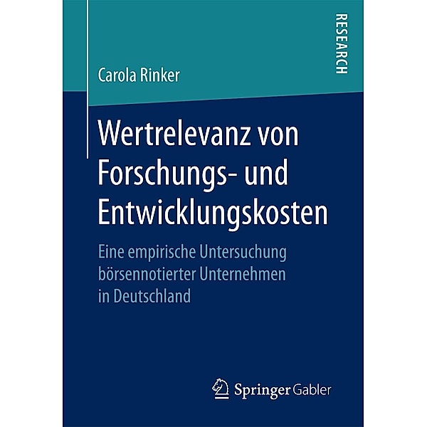 Wertrelevanz von Forschungs- und Entwicklungskosten, Carola Rinker