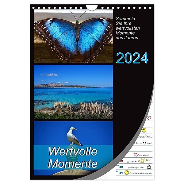 Wertvolle Momente - Sammeln Sie Ihre wertvollsten Momente (Wandkalender 2024 DIN A4 hoch), CALVENDO Monatskalender, Mowaru