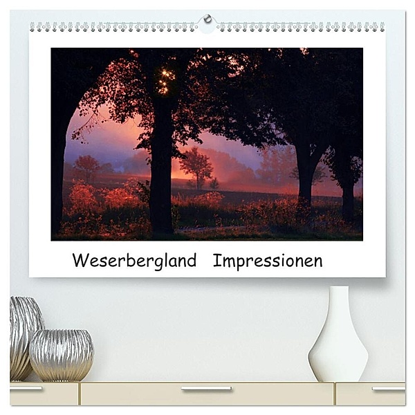 Weserbergland Impressionen (hochwertiger Premium Wandkalender 2024 DIN A2 quer), Kunstdruck in Hochglanz, Thomas Fietzek