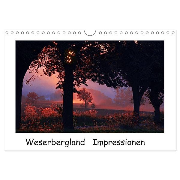 Weserbergland Impressionen (Wandkalender 2024 DIN A4 quer), CALVENDO Monatskalender, Thomas Fietzek