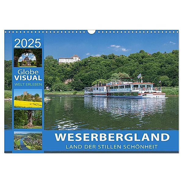 WESERBERGLAND - Land der stillen Schönheit (Wandkalender 2025 DIN A3 quer), CALVENDO Monatskalender, Calvendo, Globe VISUAL