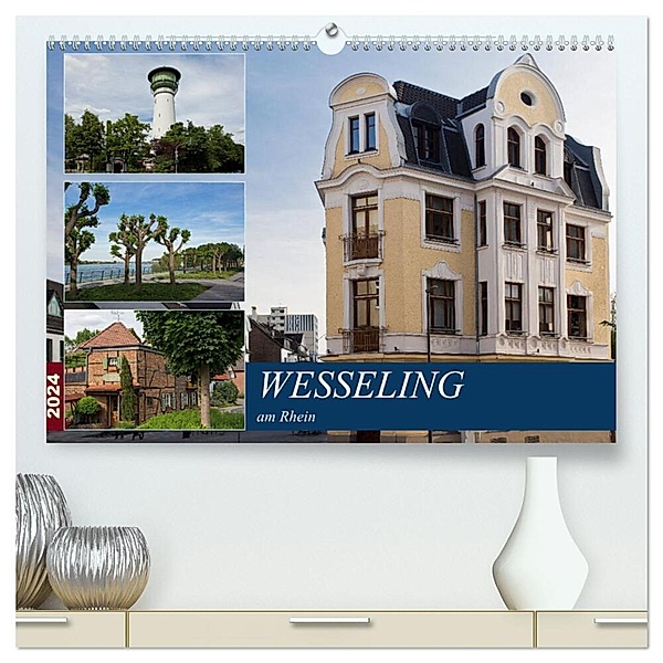 Wesseling am Rhein (hochwertiger Premium Wandkalender 2024 DIN A2 quer), Kunstdruck in Hochglanz, U boeTtchEr