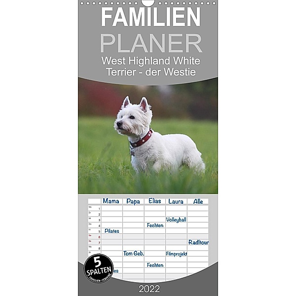 West Highland White Terrier - Selbstbewustes Powerpaket - der Westie - Familienplaner hoch (Wandkalender 2022 , 21 cm x, Barbara Mielewczyk