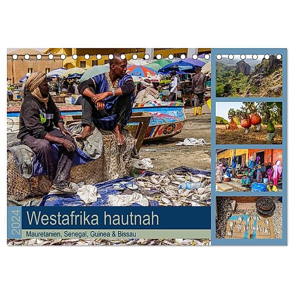 Westafrika hautnah - Mauretanien, Senegal, Guinea & Bissau (Tischkalender 2024 DIN A5 quer), CALVENDO Monatskalender, Thomas Bering