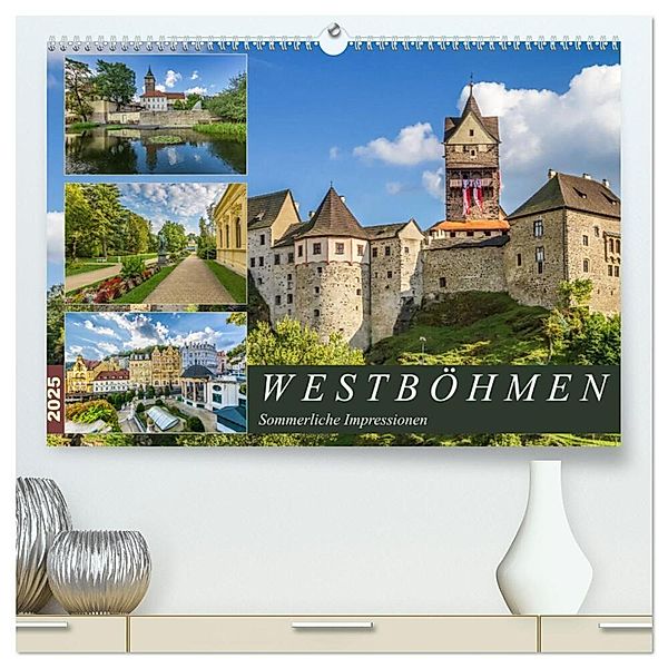 WESTBÖHMEN Sommerliche Impressionen (hochwertiger Premium Wandkalender 2025 DIN A2 quer), Kunstdruck in Hochglanz, Calvendo, Melanie Viola