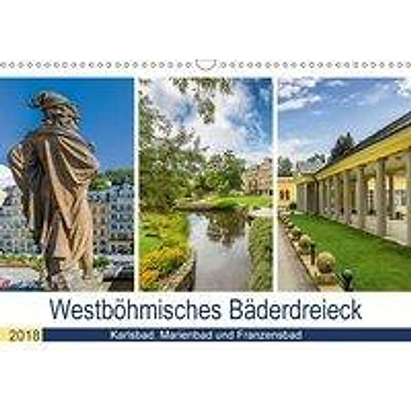 Westböhmisches Bäderdreieck - Karlsbad, Marienbad und Franzensbad (Wandkalender 2018 DIN A3 quer), Melanie Viola