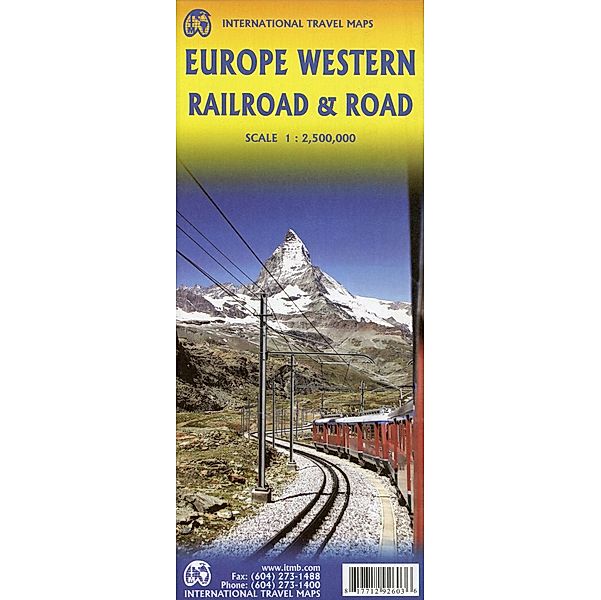 Western Europe Rail & Road Map